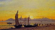 Albert Bierstadt Boats Ashore at Sunset china oil painting artist